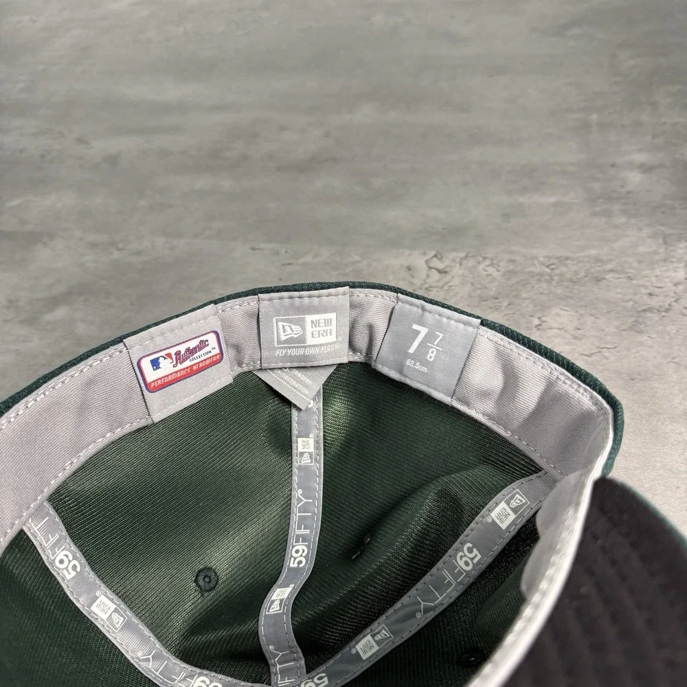 Oakland A's Athletics Hat New‎ Era Cap 7 7/8 Green Stripe 2015 All Star Patch